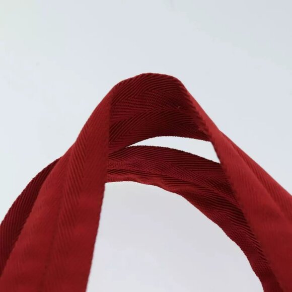 PRADA Sports Tote Bag Canvas Red Beige - Picture 12 of 16